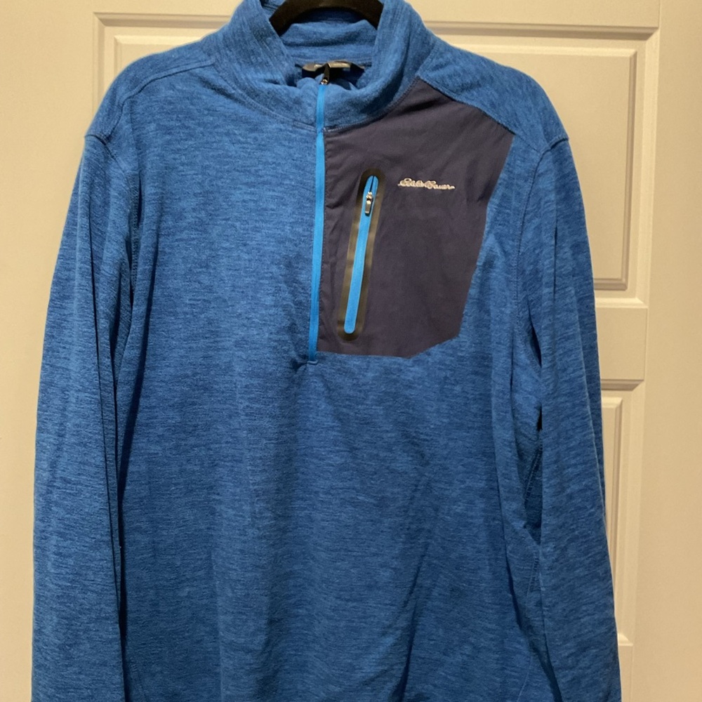 Eddie Bauer Men’s Size Large Front Zip Pullover Sweater
